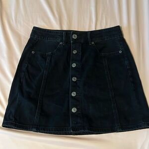 American Eagle Black Denim Skirt